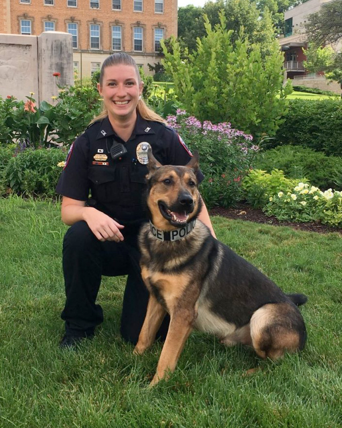 Officer Zautner with K9 Kobalt