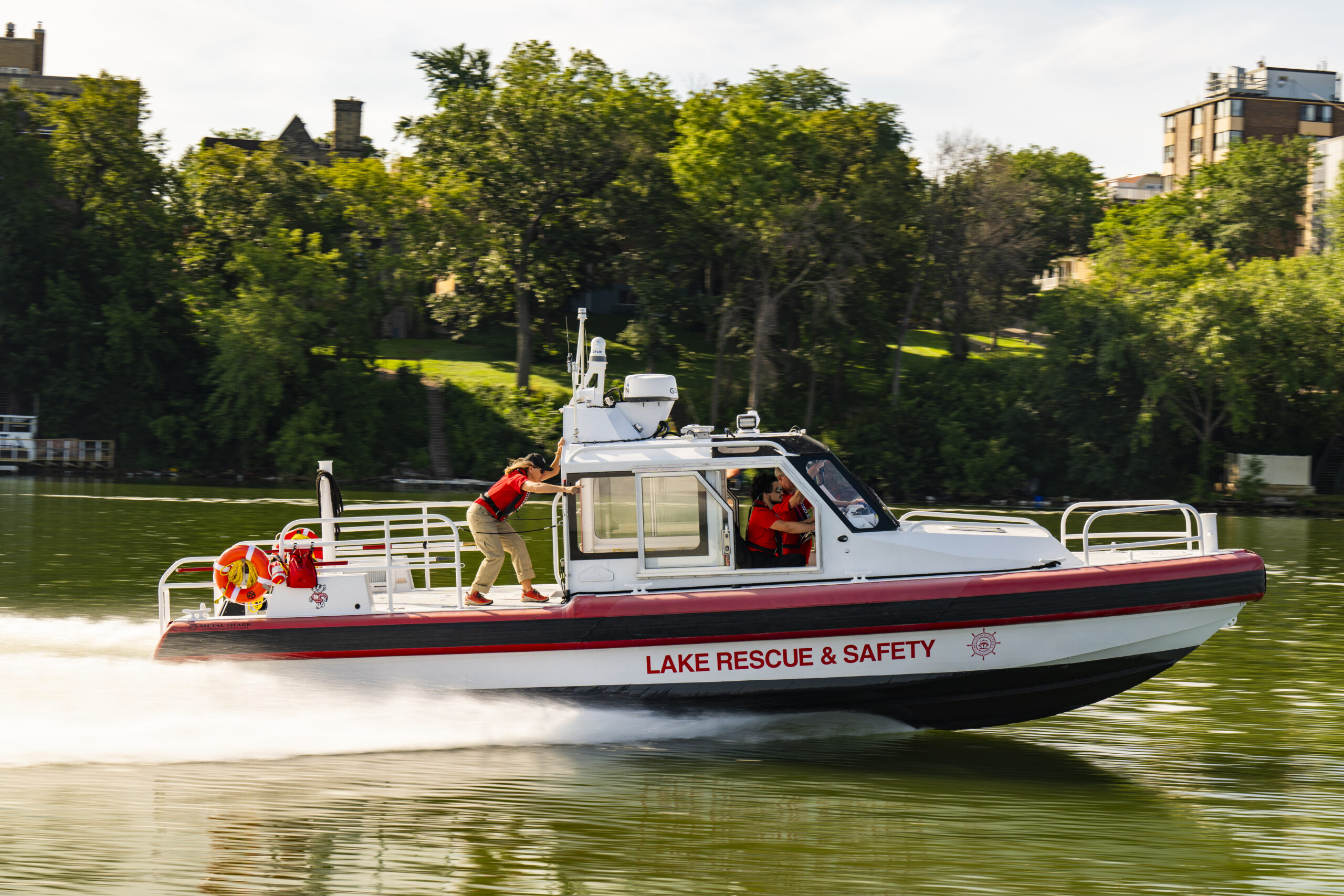 Lake Rescue boat on Lake Mendota