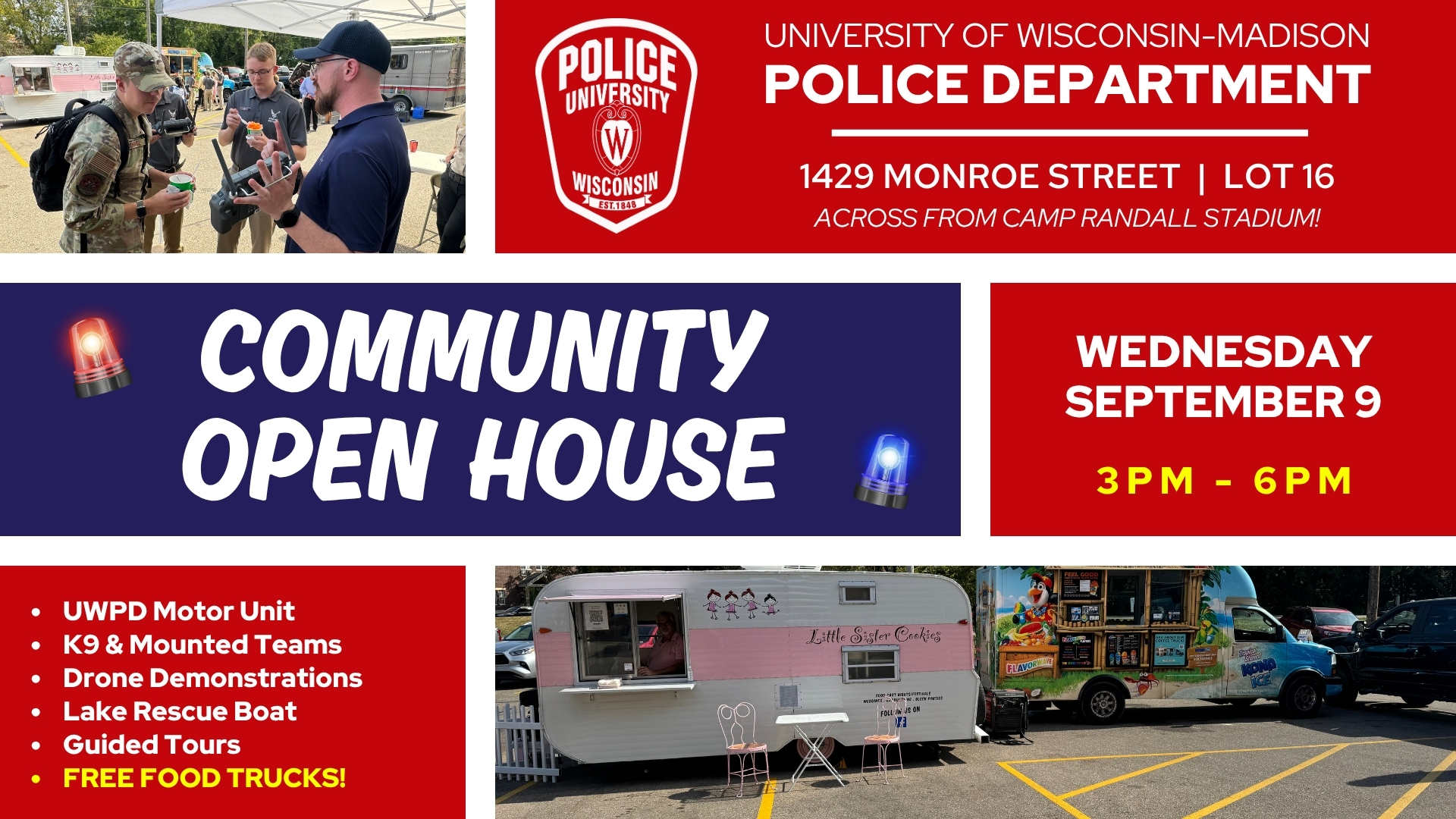 graphic information about open house